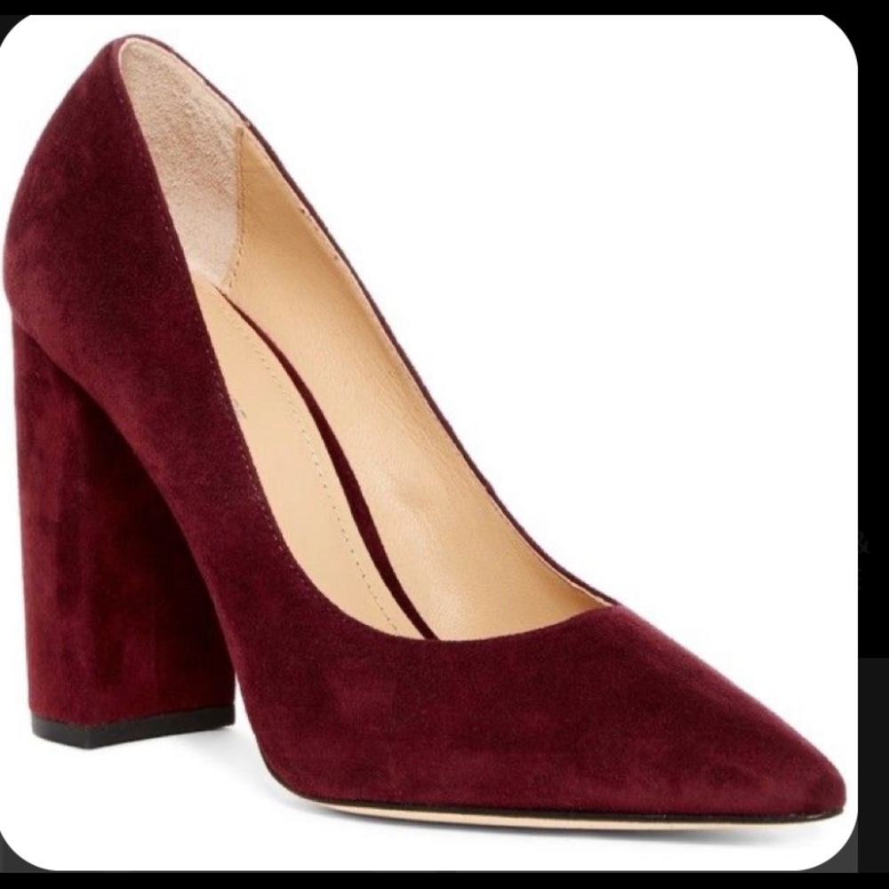Pour La Victoire Celina Burgundy Block Heel